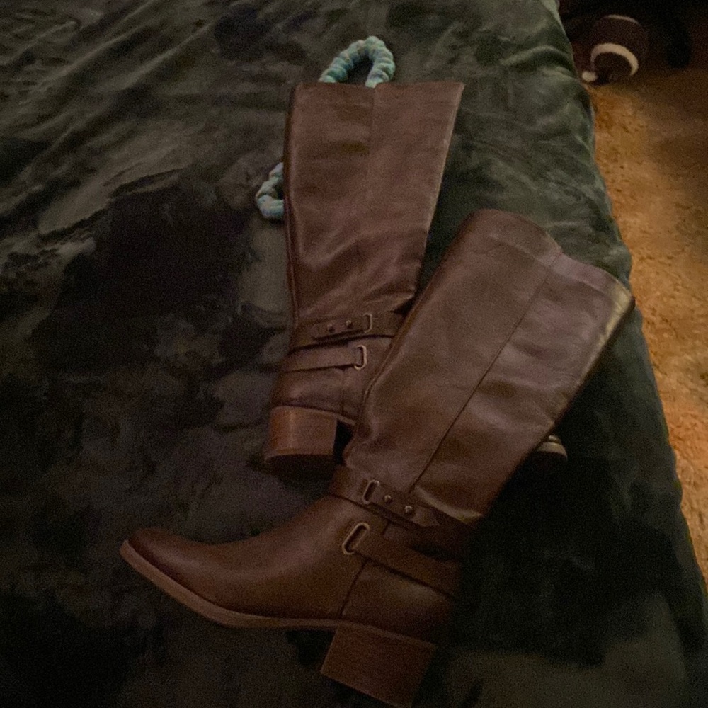 Tall brown boots